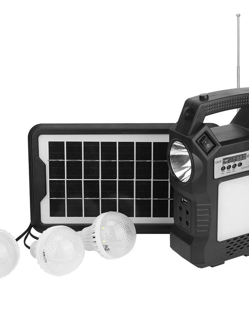 Load image into Gallery viewer, Solar Generator Portable Power Station with Solar Panel, 8000Mah Battery 3 LED Bulbs Flashlights Fm Radio for Home Outdoors Camping Travel Emergency
