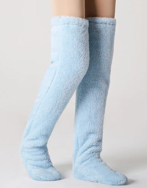 Load image into Gallery viewer, Leg Warmers Storing Winter Fluffy Warm Leg Cover Home over Knee Socks Thick Koolo Leg Warmers Bed Long Socks Warm Socks
