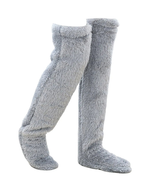 Load image into Gallery viewer, Leg Warmers Storing Winter Fluffy Warm Leg Cover Home over Knee Socks Thick Koolo Leg Warmers Bed Long Socks Warm Socks
