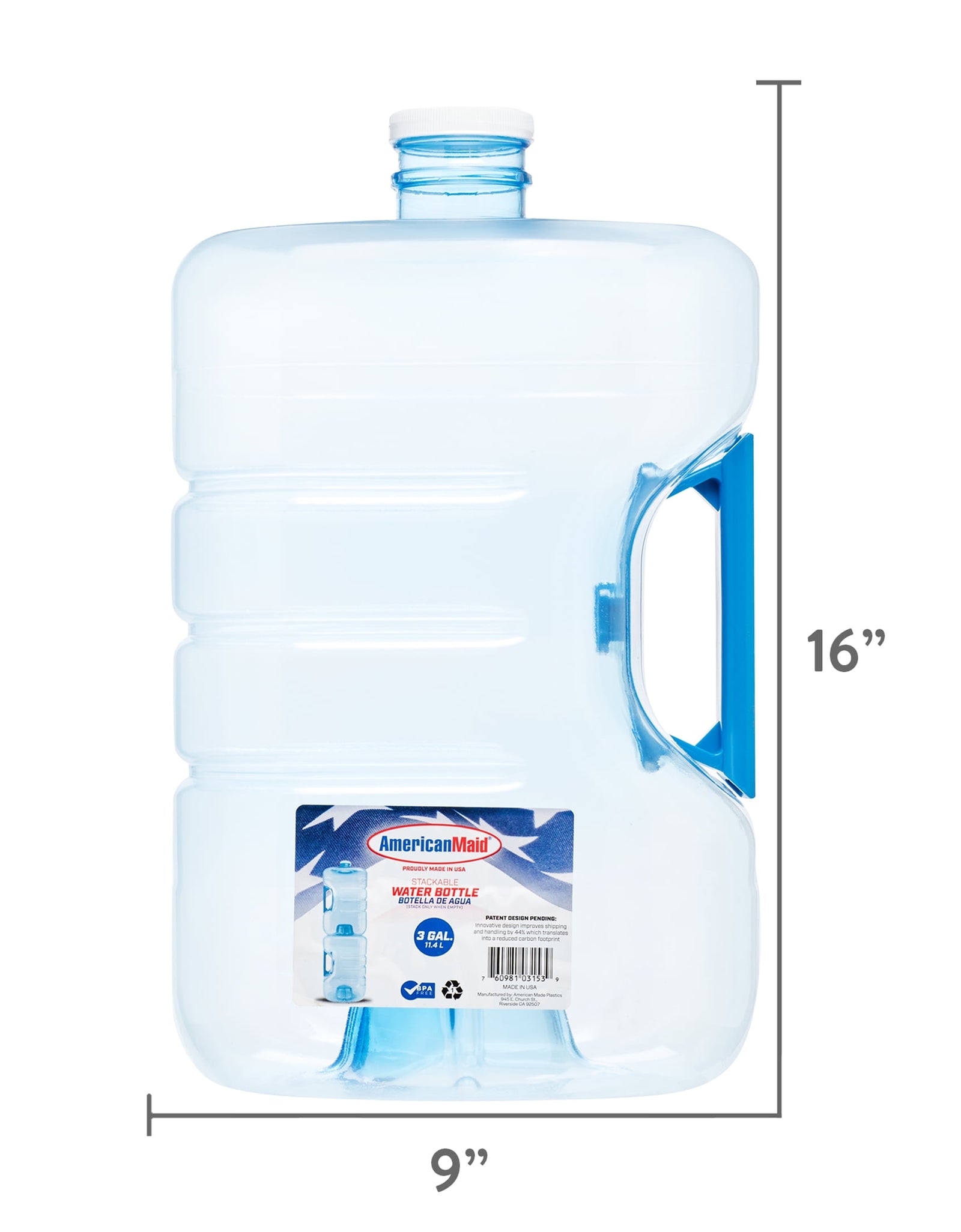 - Stackable & Refillable Water Gallon (3Gal)