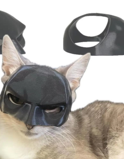 Load image into Gallery viewer, New Black Bat Cat Avenger Mask Cat Mask Avenger Mask Matte Cute Bat Mask Cool Superhero Pet Cat Dog Toy
