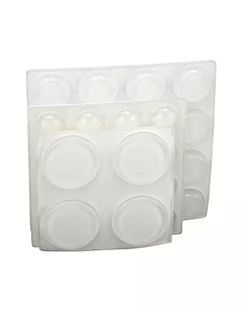 Load image into Gallery viewer, Clear Soft Rubber like Plastic Self-Adhesive Assorted round Bumpers (36-Pack)
