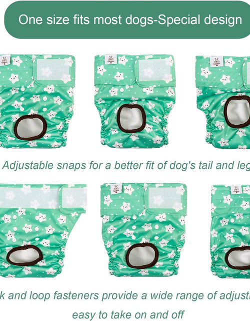 Load image into Gallery viewer, Dog Diapers Female Washable Doggie Diapers Reusable 3 Pack for Heat D29XS
