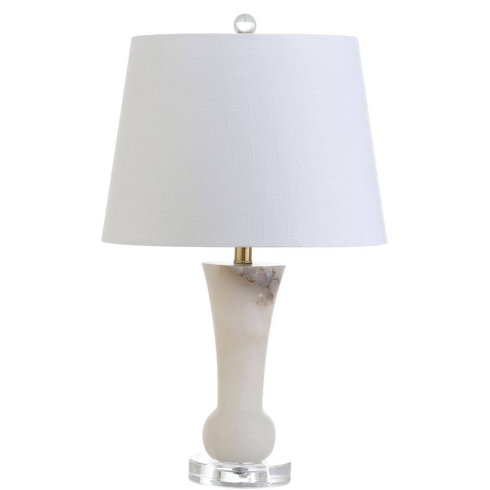 Eliza 23 In. Alabaster Table Lamp, Crystal Base