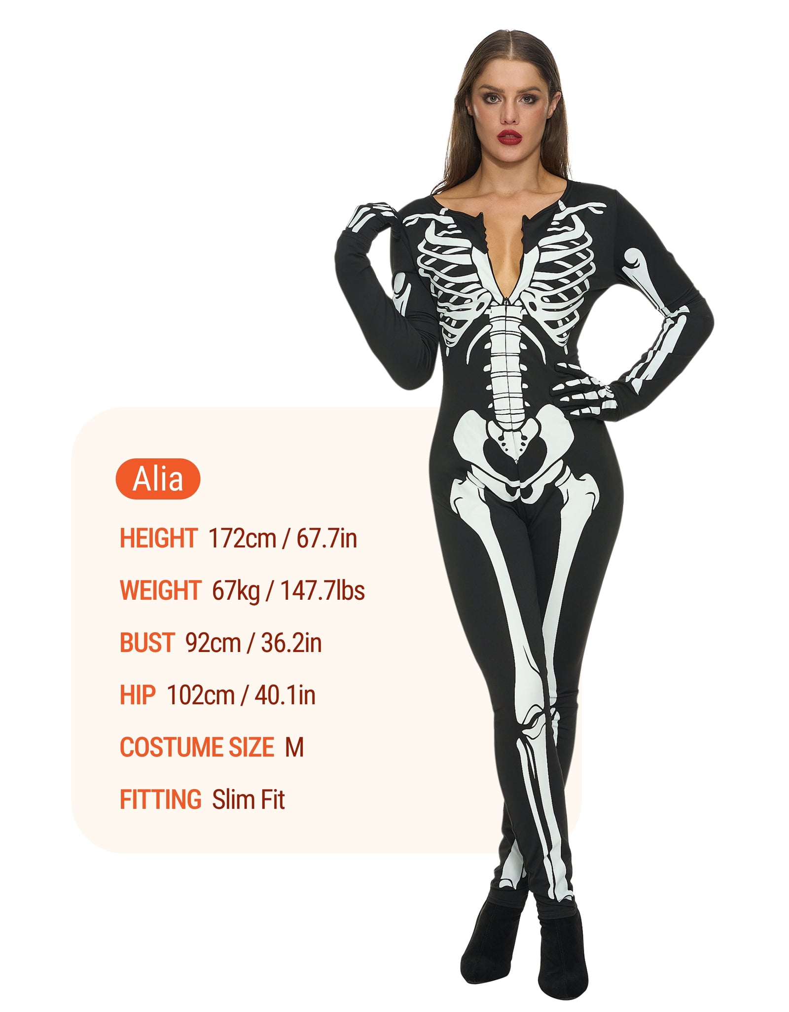 Glow in the Dark Skeleton Costume for Adults Women Halloween Dress up Party Role Playing Cosplay