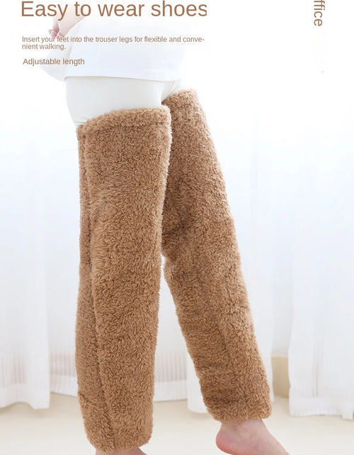 Load image into Gallery viewer, Leg Warmers Storing Winter Fluffy Warm Leg Cover Home over Knee Socks Thick Koolo Leg Warmers Bed Long Socks Warm Socks
