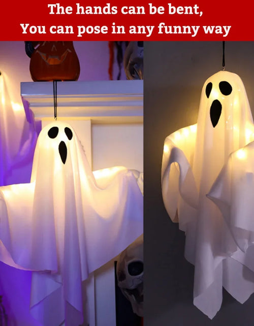 Load image into Gallery viewer, Halloween LED Glow Ghost Lights for Home Indoor Outdoor Hanging Decoration Haunted House Horror Props Bar Supplies 2024 New
