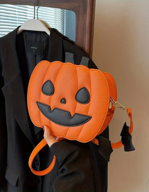 Load image into Gallery viewer, Enchanting Halloween Pumpkin Bag Devilish Style with Ghost Skull Accent Fashion Purse for Women &amp; Girls
