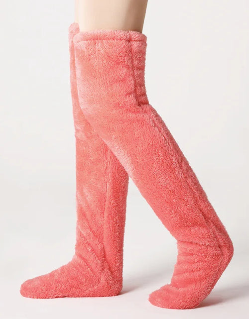 Load image into Gallery viewer, Leg Warmers Storing Winter Fluffy Warm Leg Cover Home over Knee Socks Thick Koolo Leg Warmers Bed Long Socks Warm Socks
