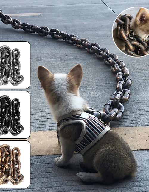 Load image into Gallery viewer, 1.5M Funny Plastic Simulation Chain Dog Pet Leash Pet Tractions Rope Halloween Props
