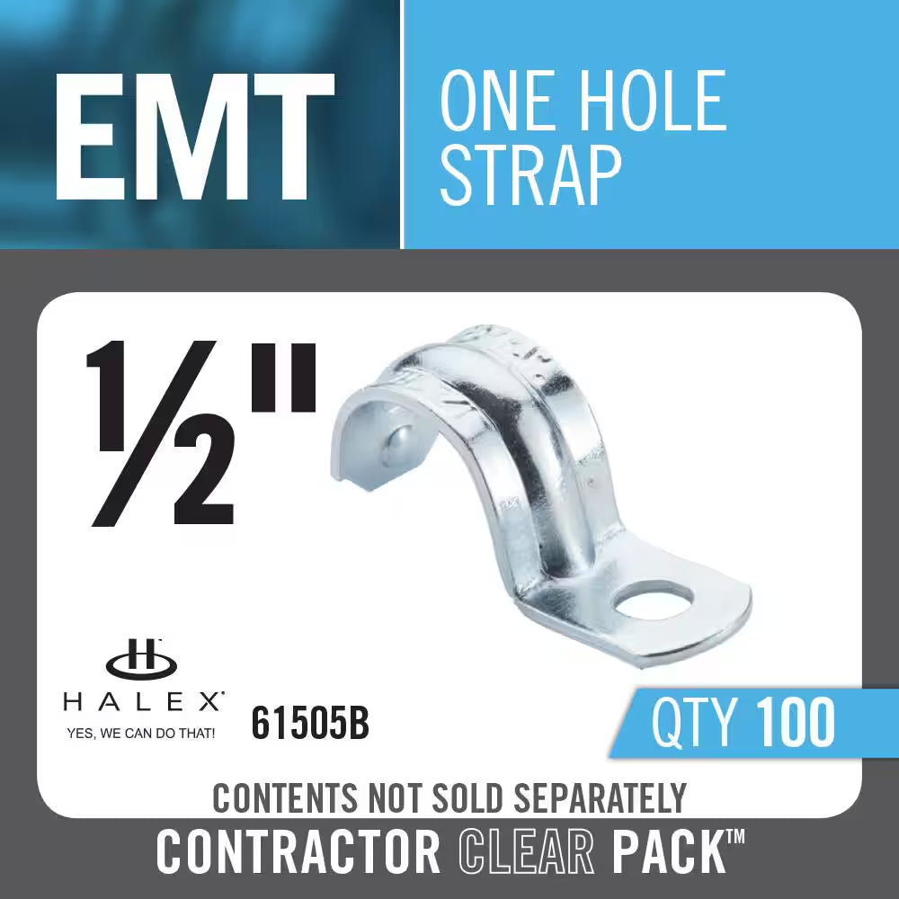 1/2 In. Standard Fitting Electrical Metallic Tube (EMT) 1-Hole Straps (25-Pack)