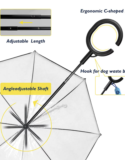 Load image into Gallery viewer, Dog Umbrella, Clear Pet Umbrella Flexible Handle Umbrella for Dog with Rope for Small Pets
