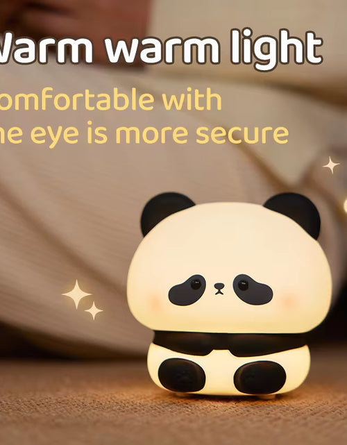 Load image into Gallery viewer, Panda LED Night Light Cute Silicone Night Light USB Rechargeable Touch Night Lamp Bedroom Timing Lamp Decoration Children&#39;S Gift
