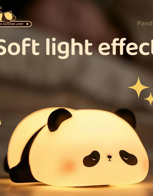 Load image into Gallery viewer, LED Night Lights Cute Sheep Panda Rabbit Silicone Lamp USB Rechargeable Timing Bedside Decor Kids Baby Nightlight Birthday Gift
