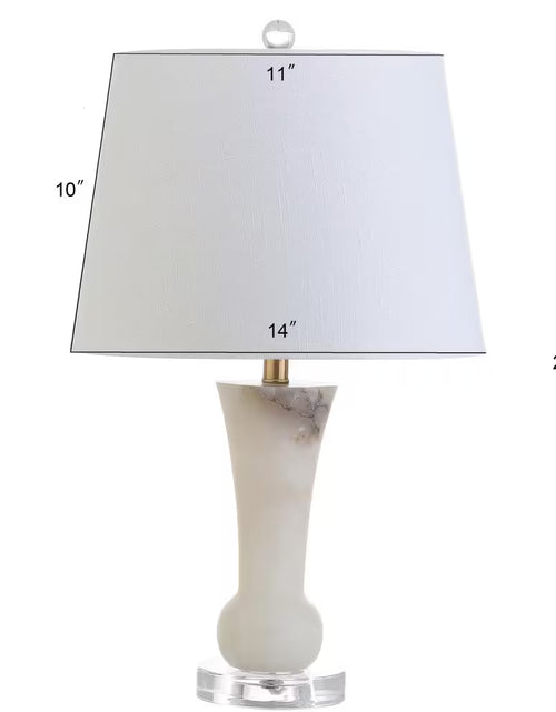 Load image into Gallery viewer, Eliza 23 In. Alabaster Table Lamp, Crystal Base
