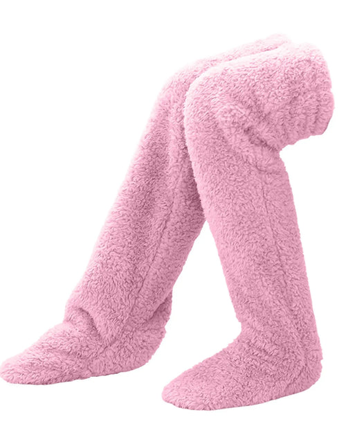 Load image into Gallery viewer, Leg Warmers Storing Winter Fluffy Warm Leg Cover Home over Knee Socks Thick Koolo Leg Warmers Bed Long Socks Warm Socks
