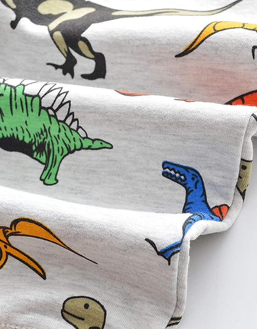 Load image into Gallery viewer, Boys Cartoon Print Dinosaur Monkey Pattern Cotton Pants Drawstring Elastic Sweatpants
