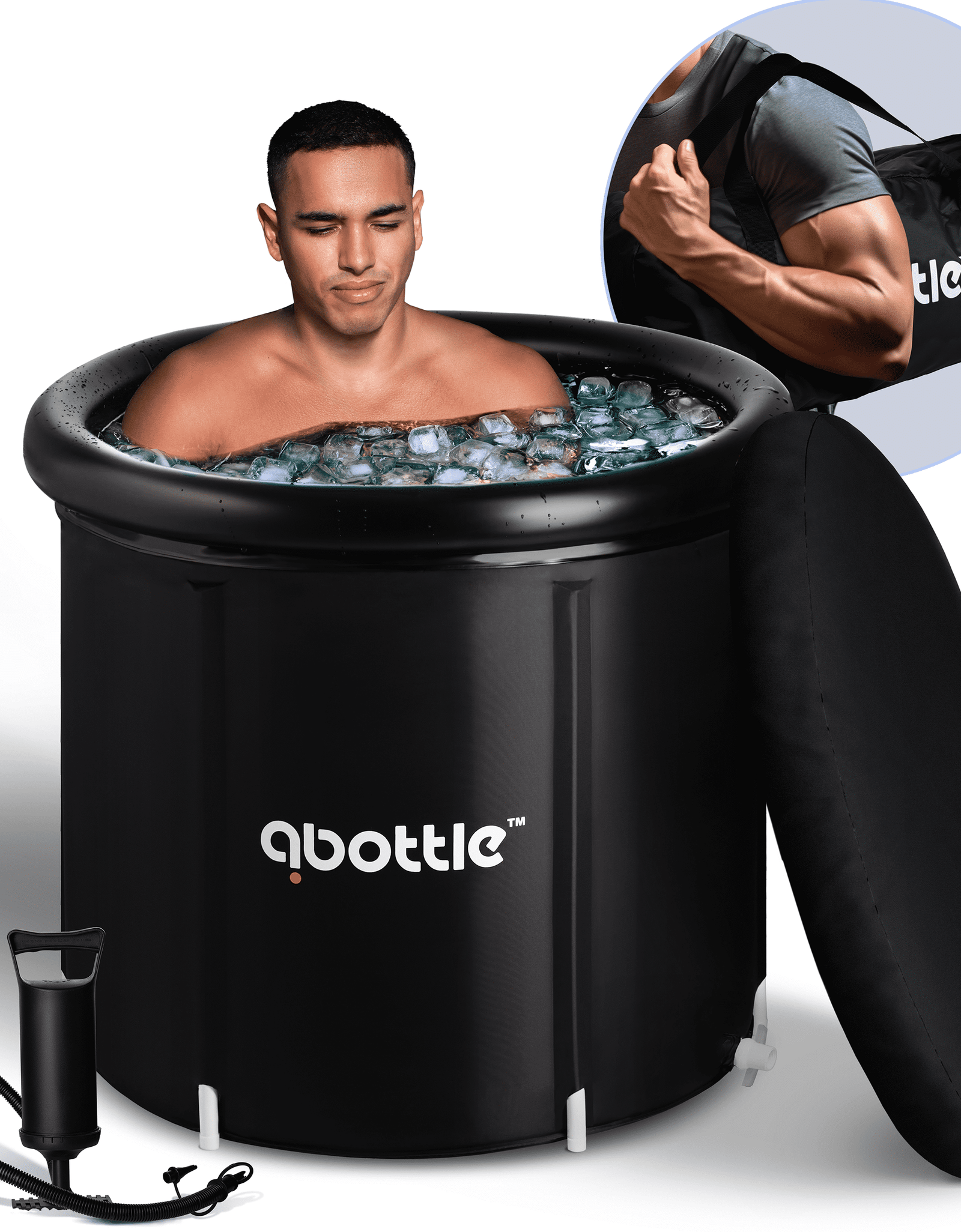 Premium Portable Ice Bath Tub for Athletes - Inflatable Cold Plunge Tub for Recovery & Polar Recovery Experience for Indoor and Outdoor Use